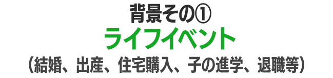 背景その1 ライフイベント