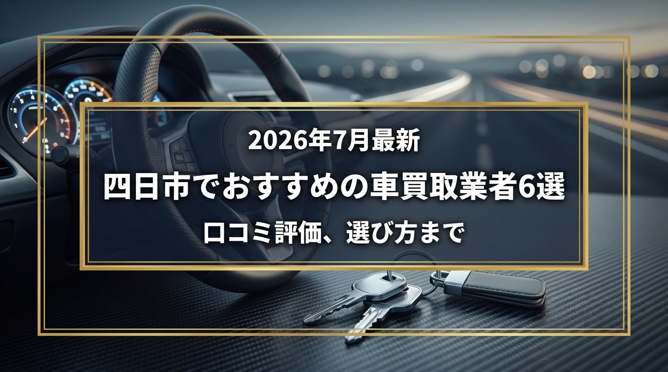 【2026年7月最新】四日市でおすすめの車買取業者6選｜口コミ評価、選び方まで