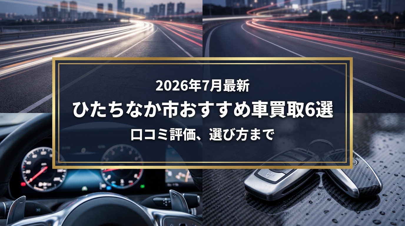 【2026年7月最新】ひたちなか市でおすすめの車買取業者6選|口コミ評価、選び方まで