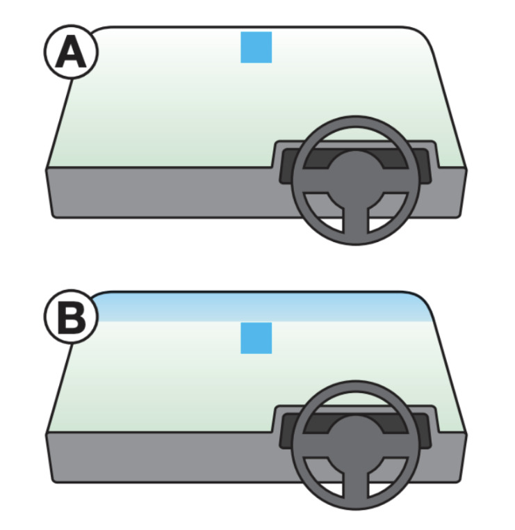 車検シール 貼る位置