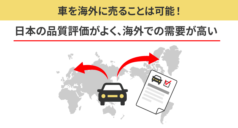 車を海外に売ることは可能